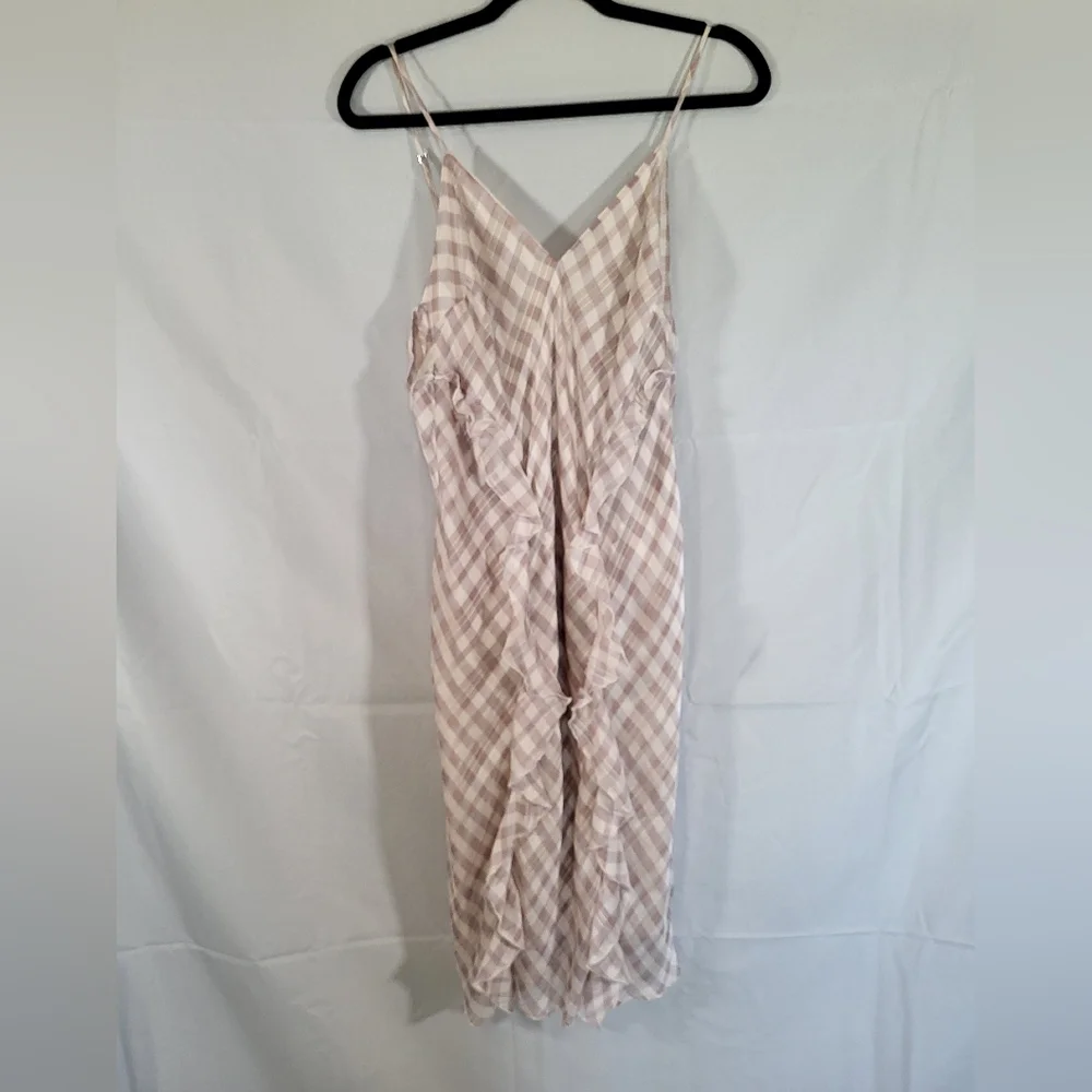 Victoria’s Secret Ruffle plaid pink dress women's L feminine adjustable straps - Picture 12 of 12